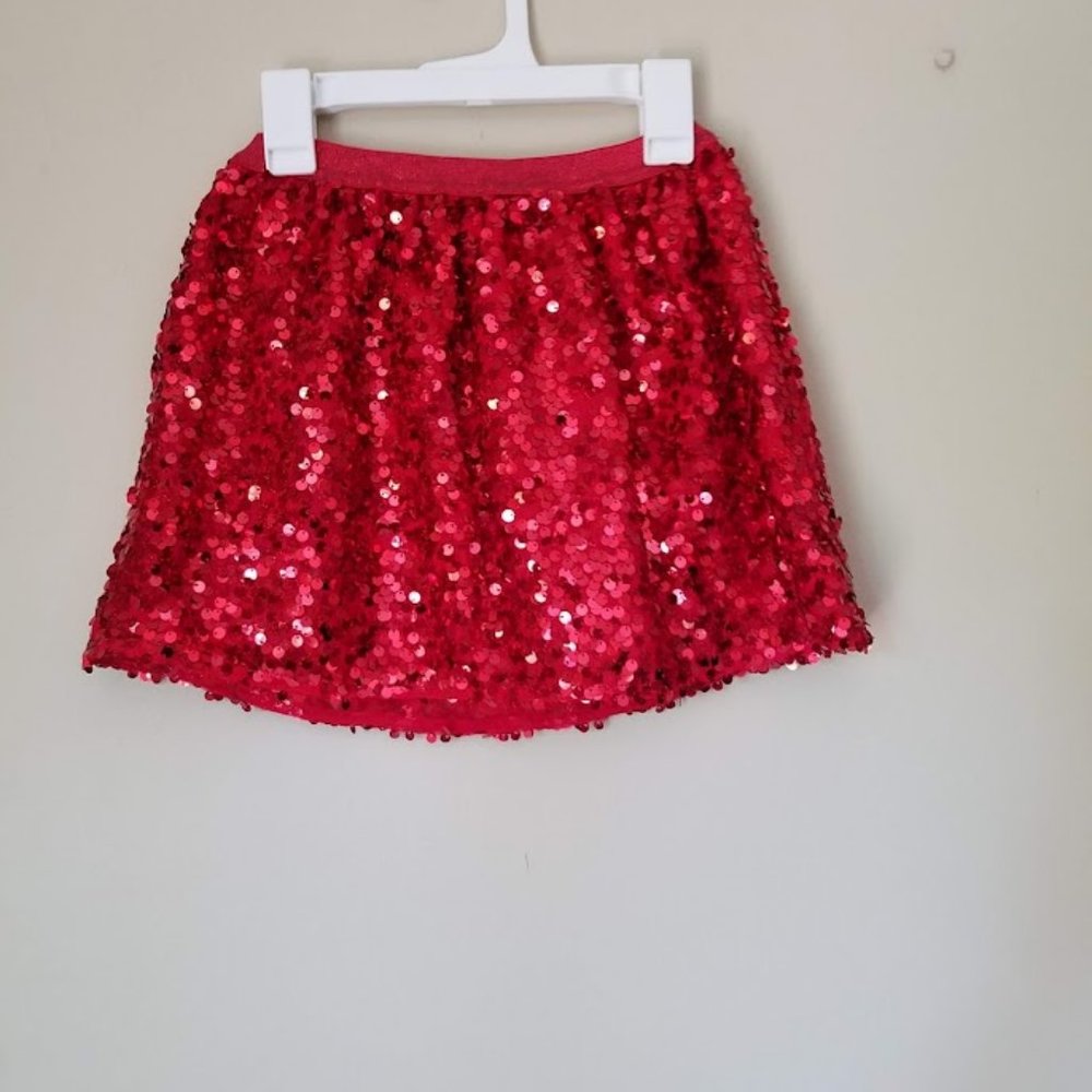 Girls' Sequin Tulle A-Line Skirt - Cat & Jack Red
